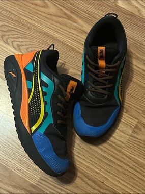Puma Men’s Black/Blue/Teal/Orange Running Sneakers